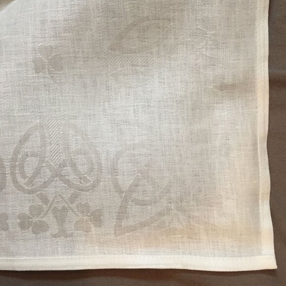 McCaw Allan Irish Collection 4 Linen Damask Napkins 18"x18" White - Picture 5 of 10